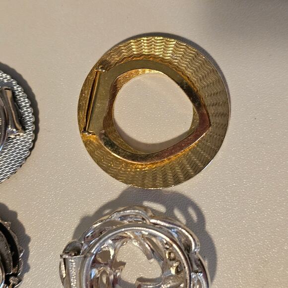 Vintage Scarf Clip Lot - Gold, Silver, Southwestern & more - some West Germany - Picture 10 of 11